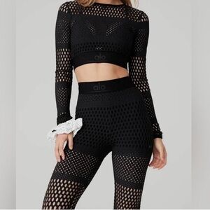 ALO Yoga "Haute Girl Summer" collection Long Sleeve and Capri Bottoms